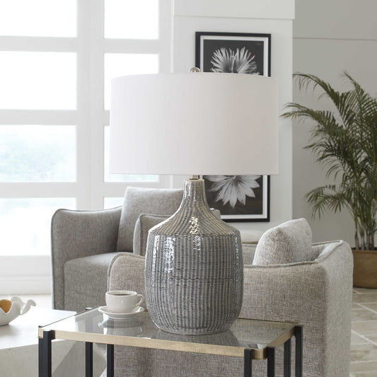 Blue-Gray Glazed Lamp