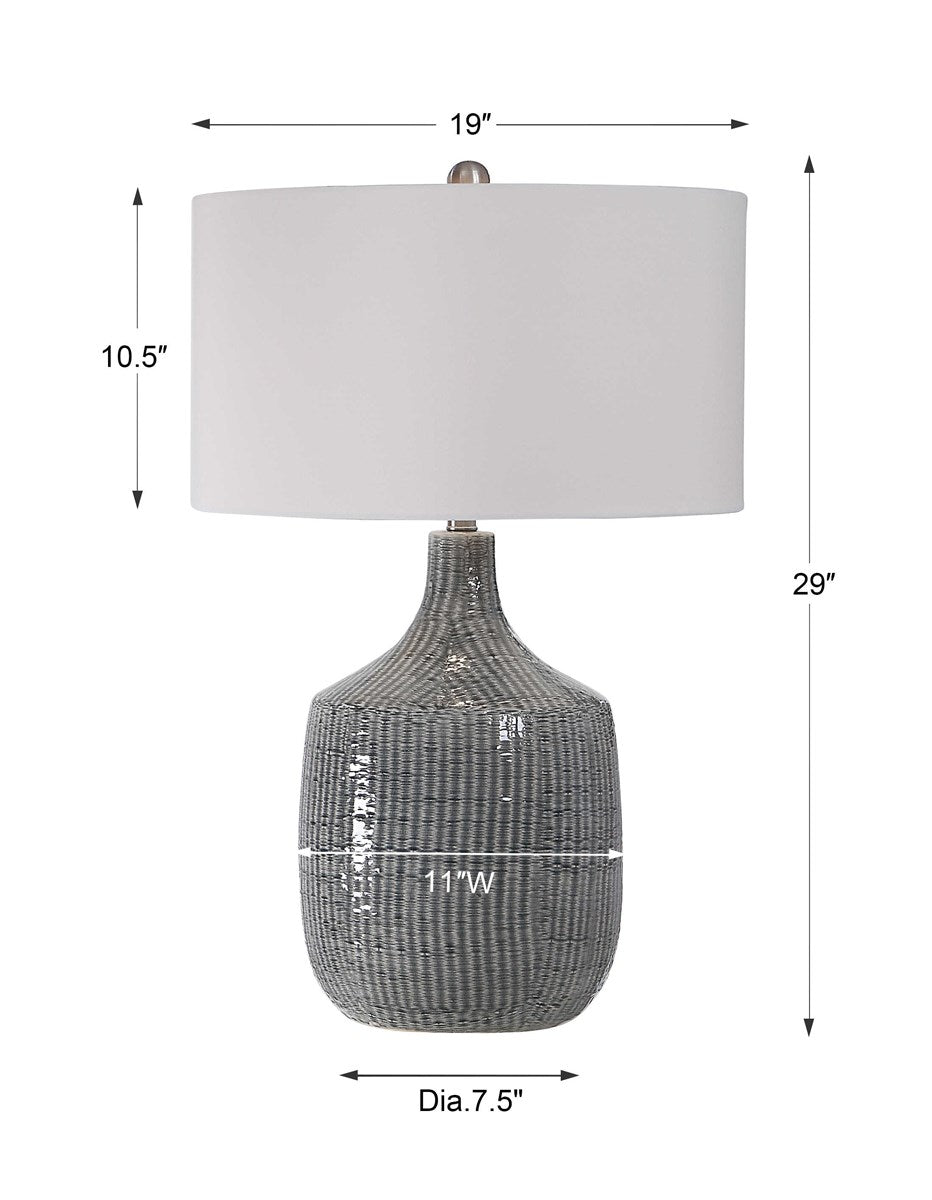 Blue-Gray Glazed Lamp