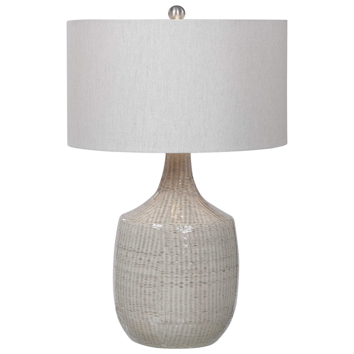Gray Glazed Pattern Lamp