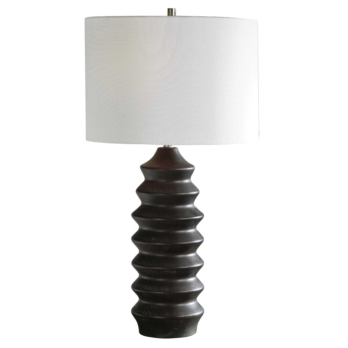 Black wood best sale table lamp