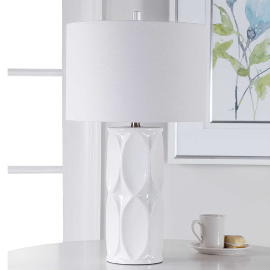 Modern White Glossy Lamp