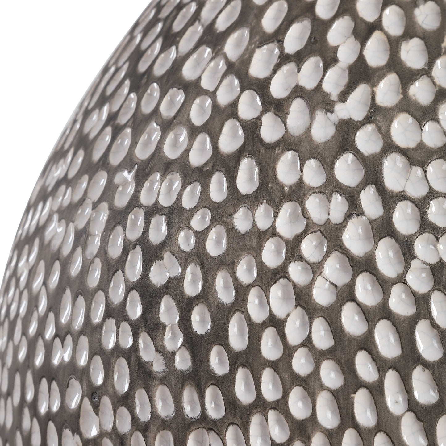 Rustic Gray Pitted Table Lamp