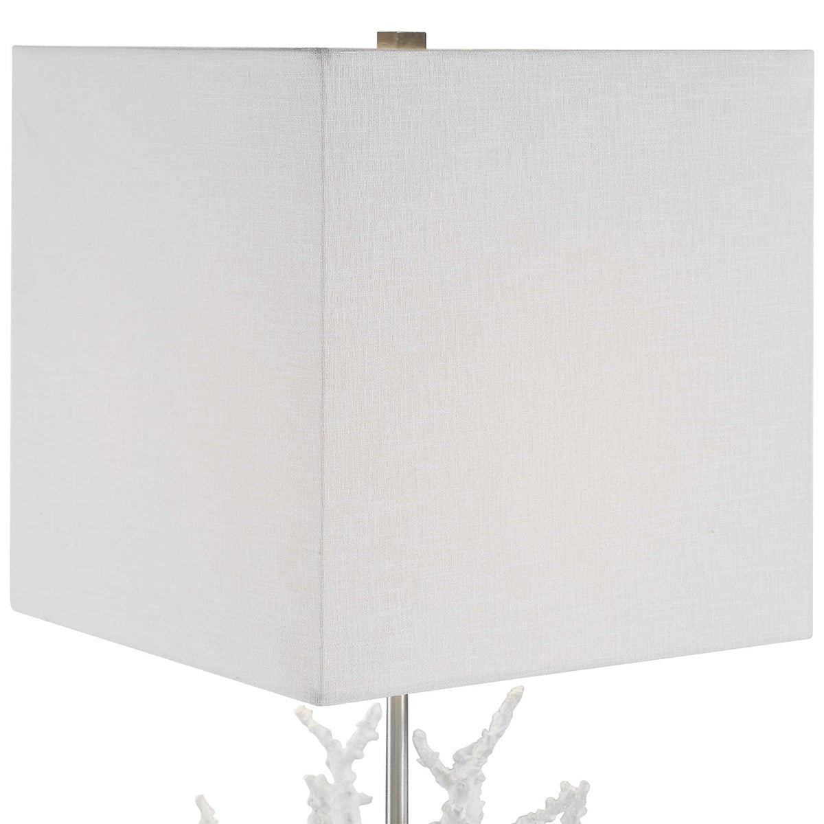 White Coral and Crystal Lamp