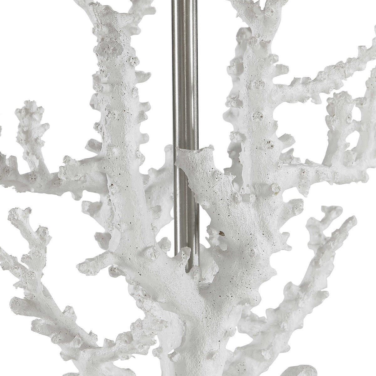 White Coral and Crystal Lamp
