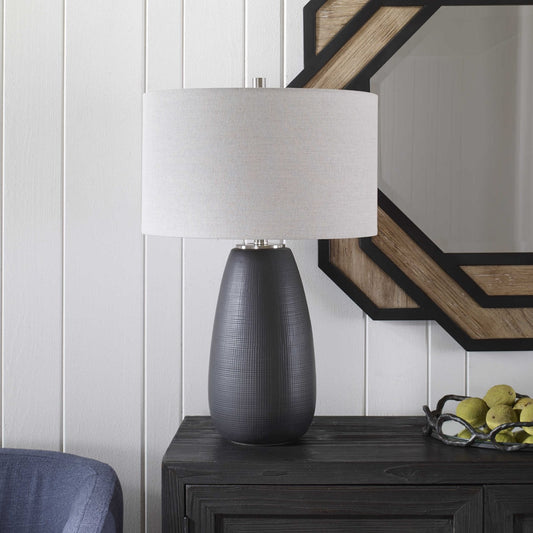 Black Textured Lamp