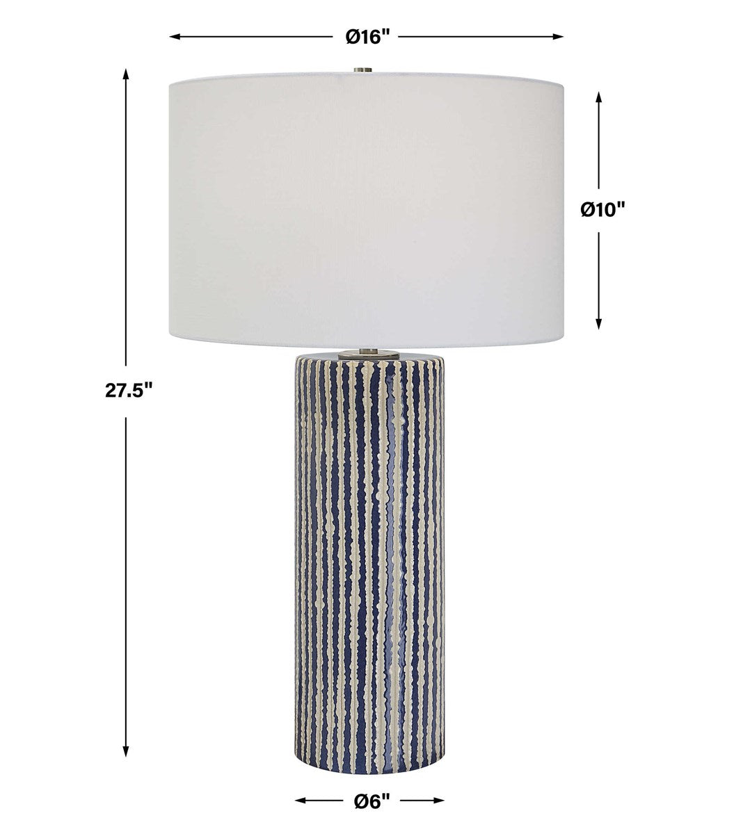 Cobalt and Ivory Stripes
