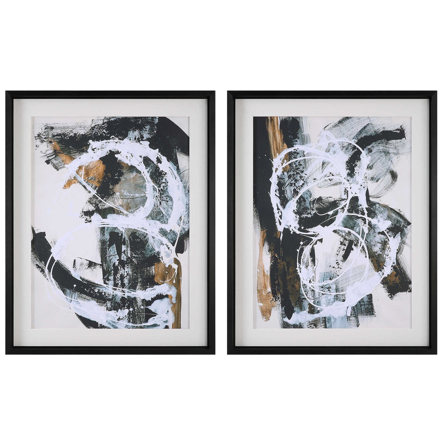 Neutral Abstract Art Set of 2 | Affordable, Designer Wall Art