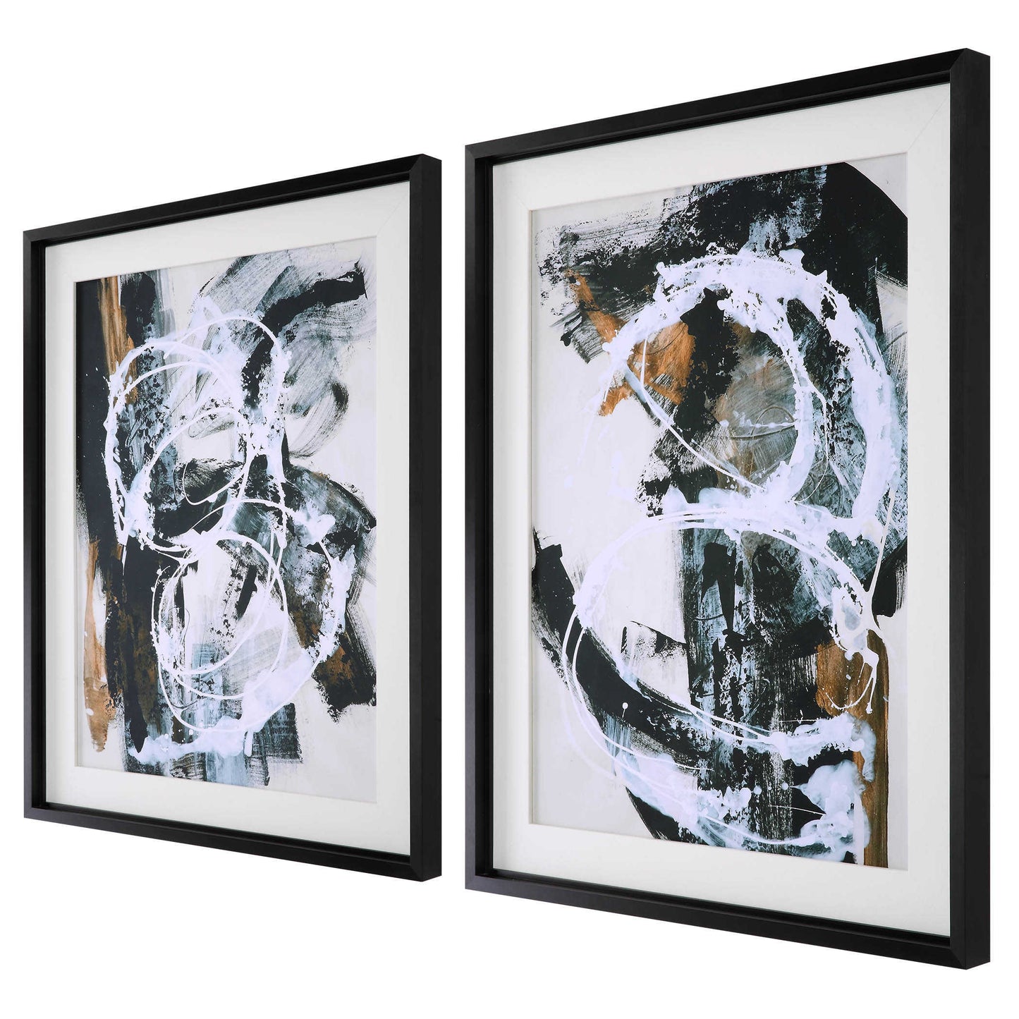 Neutral Abstract Art Set of 2 | Affordable, Designer Wall Art