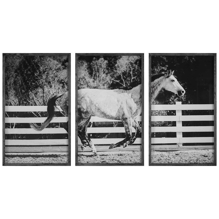 Modern Horse Art (set of 3) | Race Horses