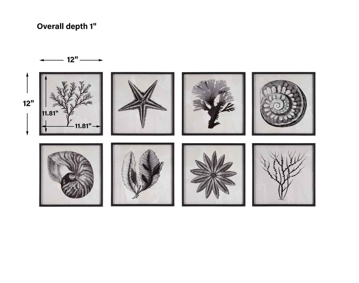 California Coastal Collection of Prints (set of 8)