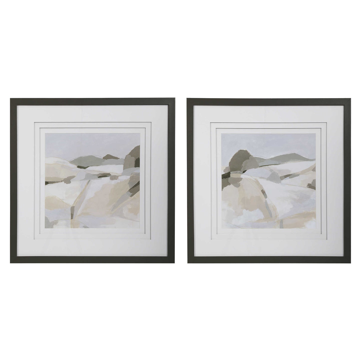 Pair of both landscapes on a white background.