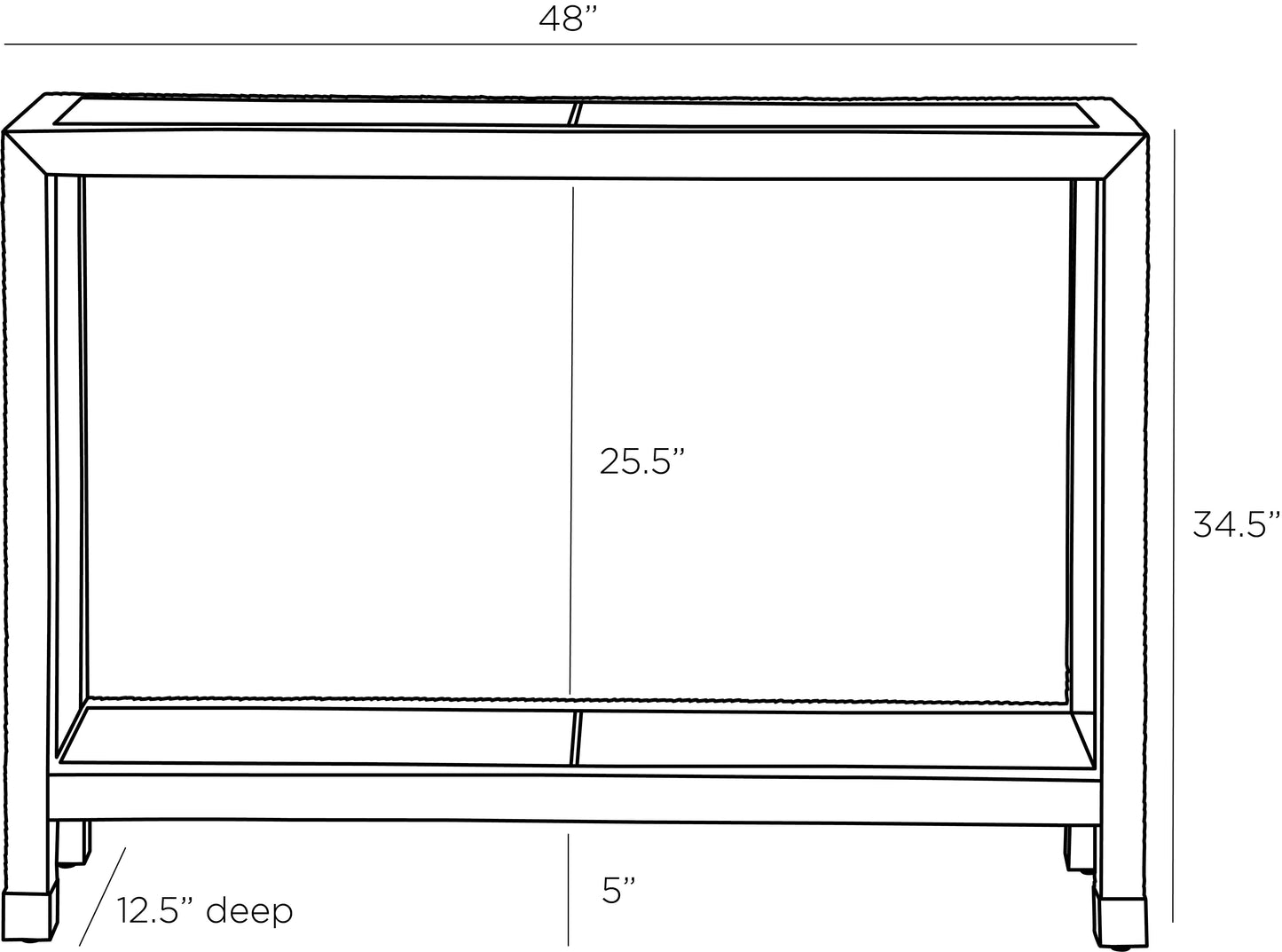 Graphite Leather, 48x13x35