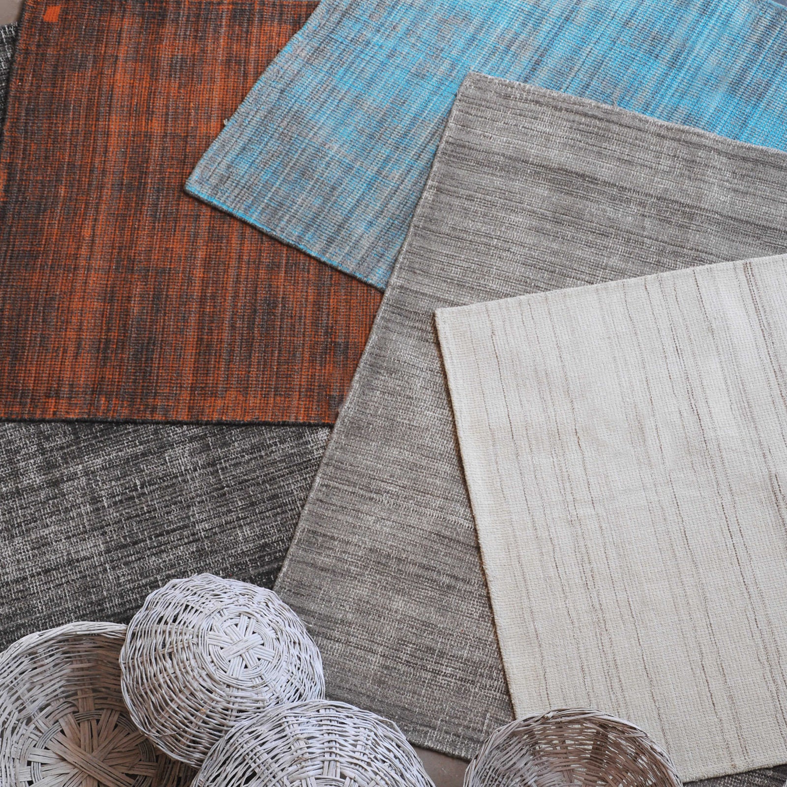 Mendanos, distress woven grey wool