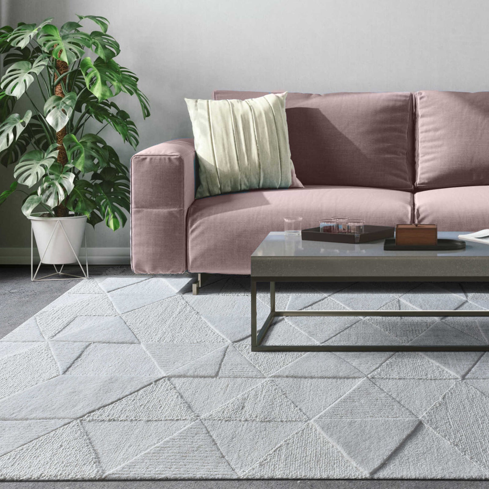 Le Veta, Geometric Hand Tufted Ivory