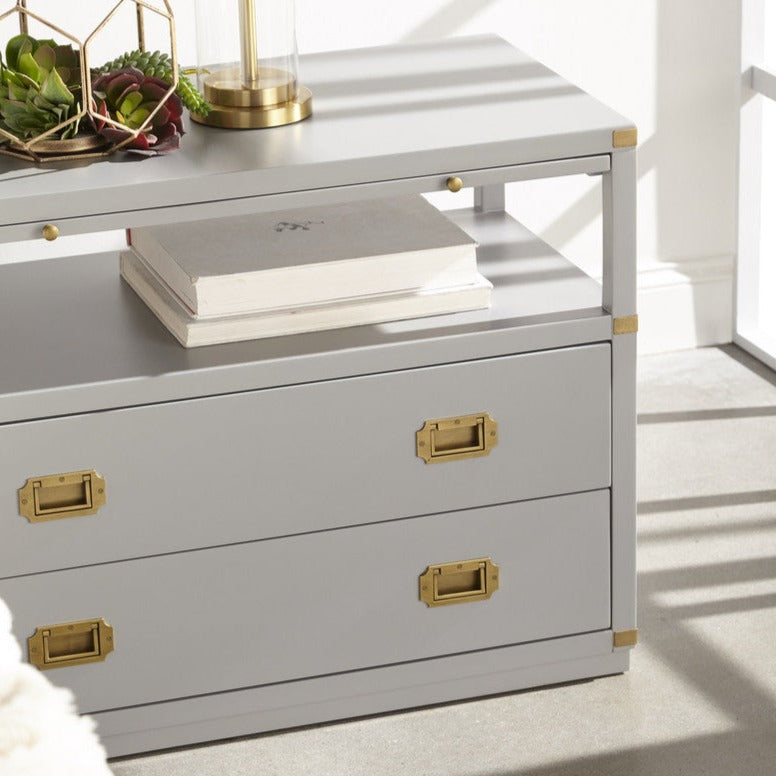 Gray w/gold 35x18x27h