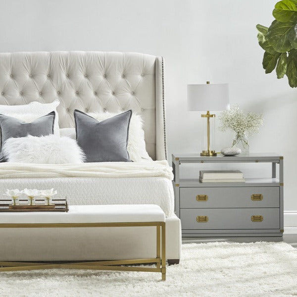 Gray w/gold 35x18x27h