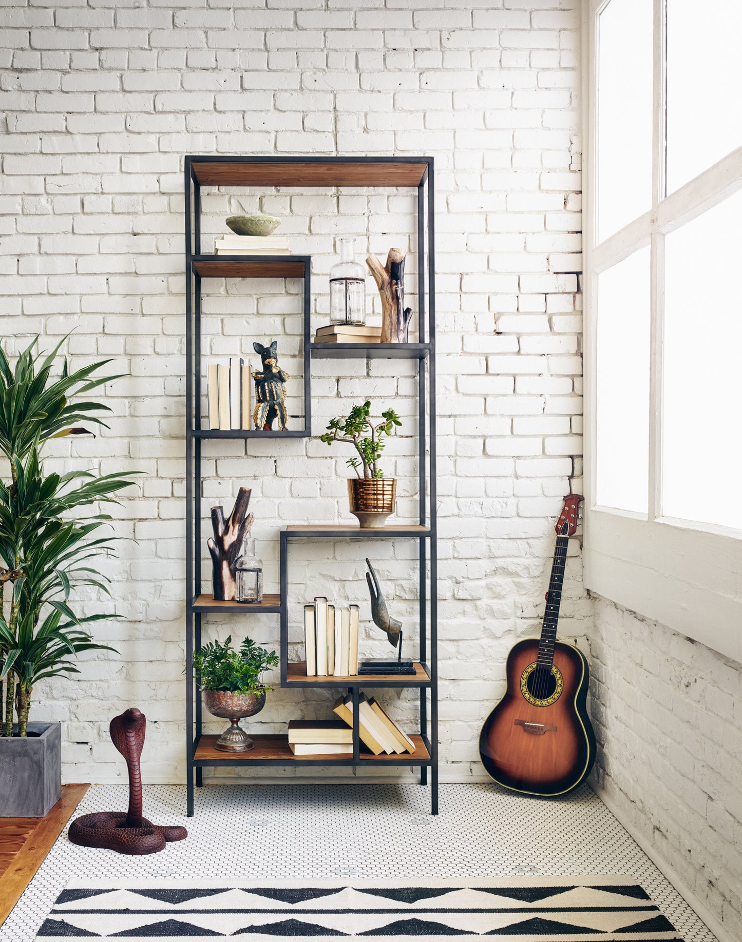 Industrial look bookcase