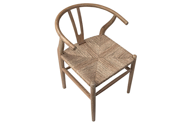 woven seagrass and oak