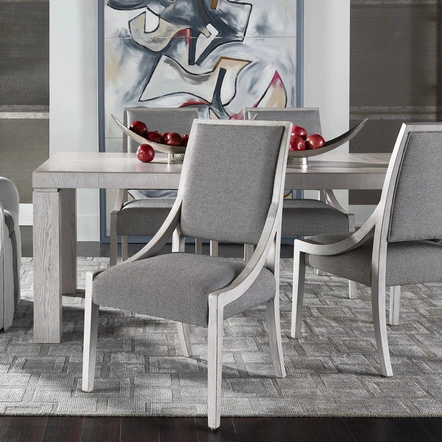 Cushions on wood frame chair