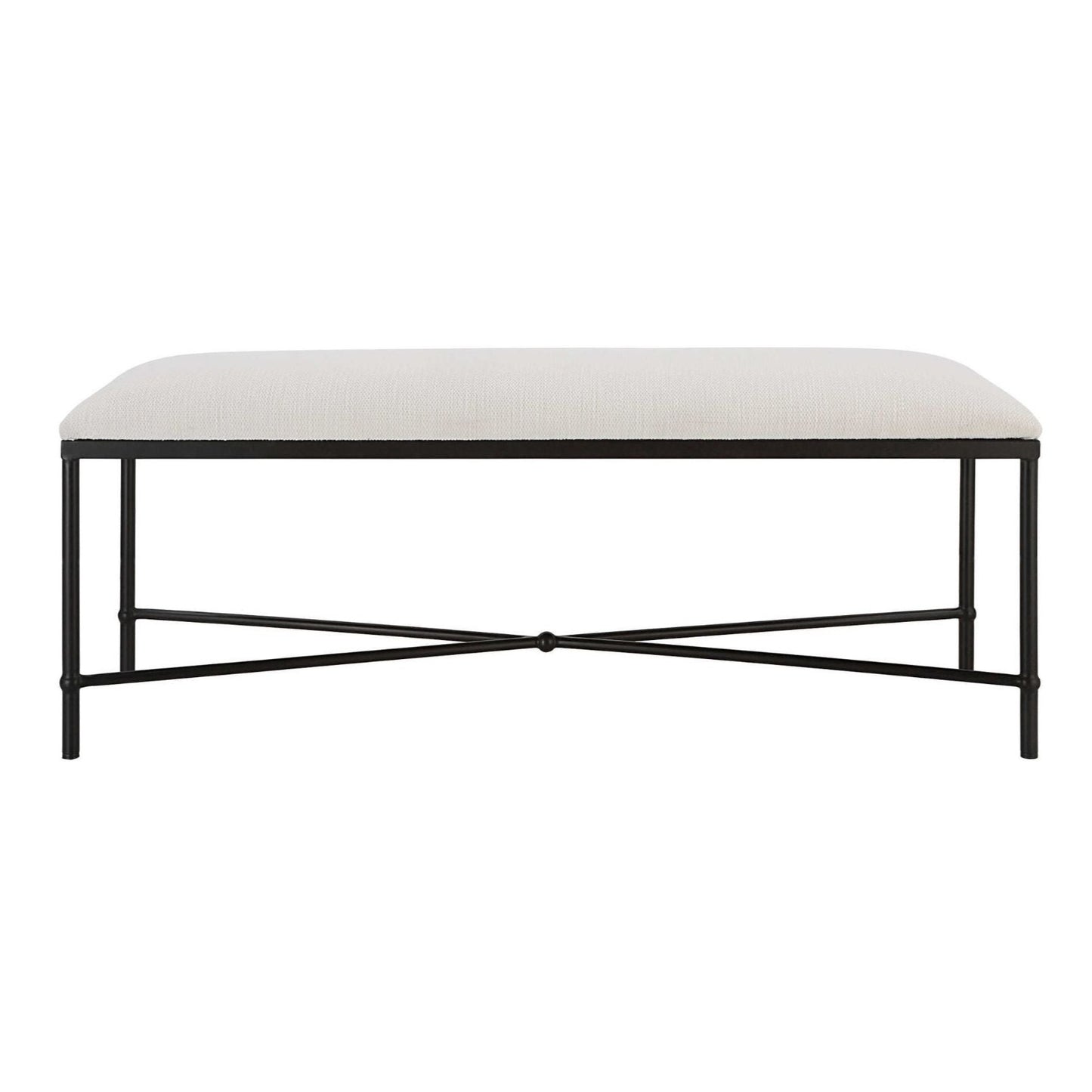 White and iron frame