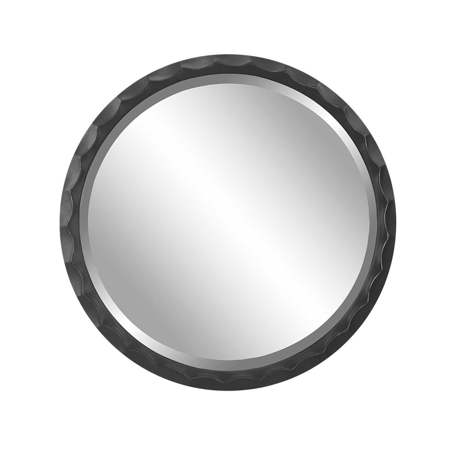 Round black mirror