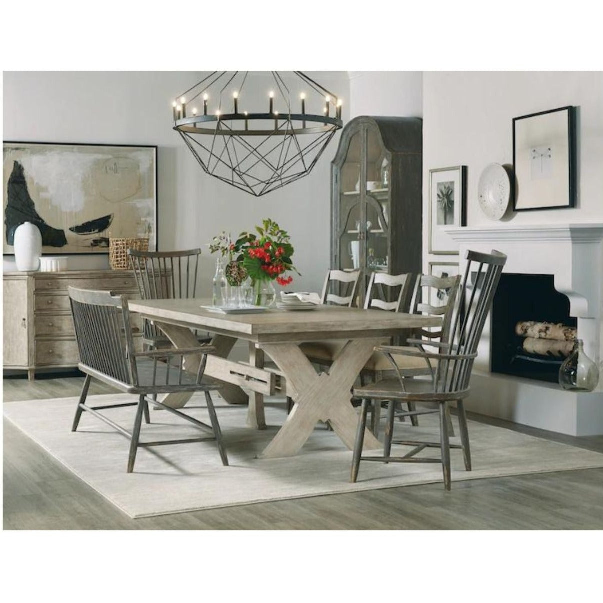 European farmhouse ext 80”-124”