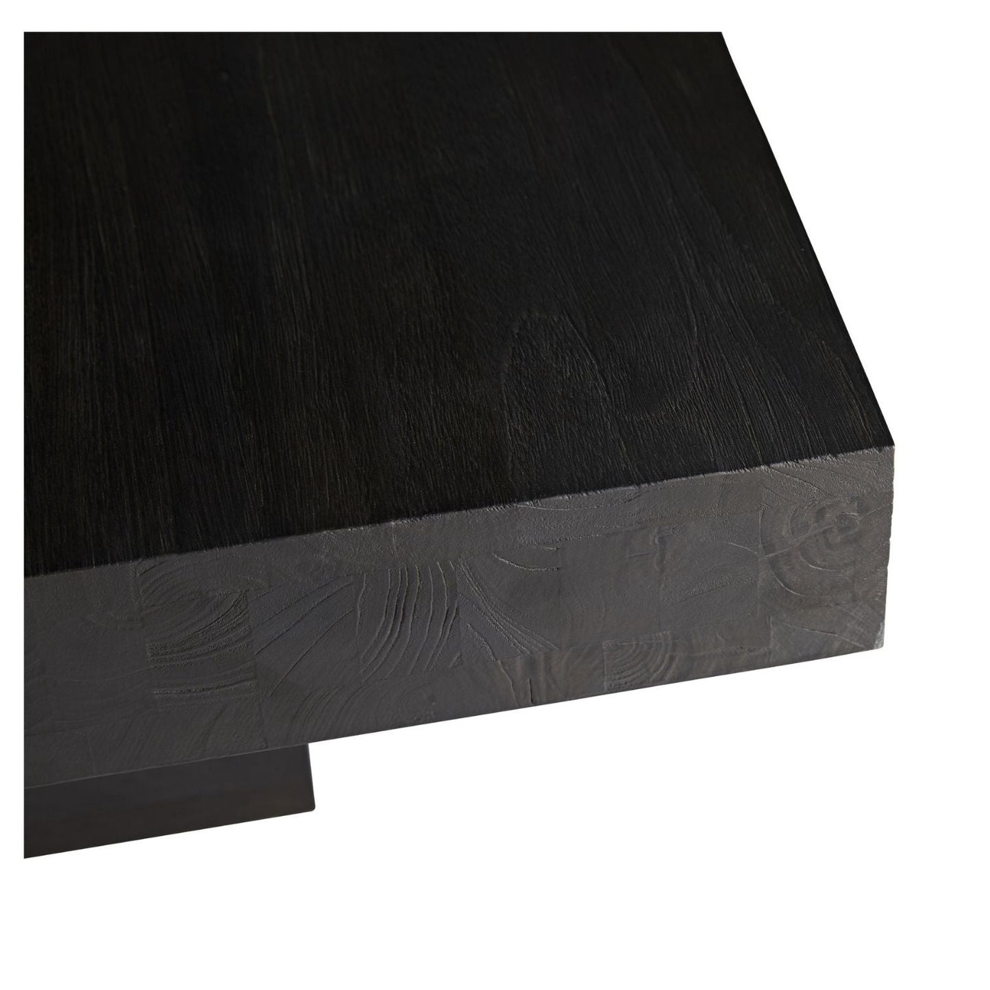 Blk charred, 39.5"sq X 14"h