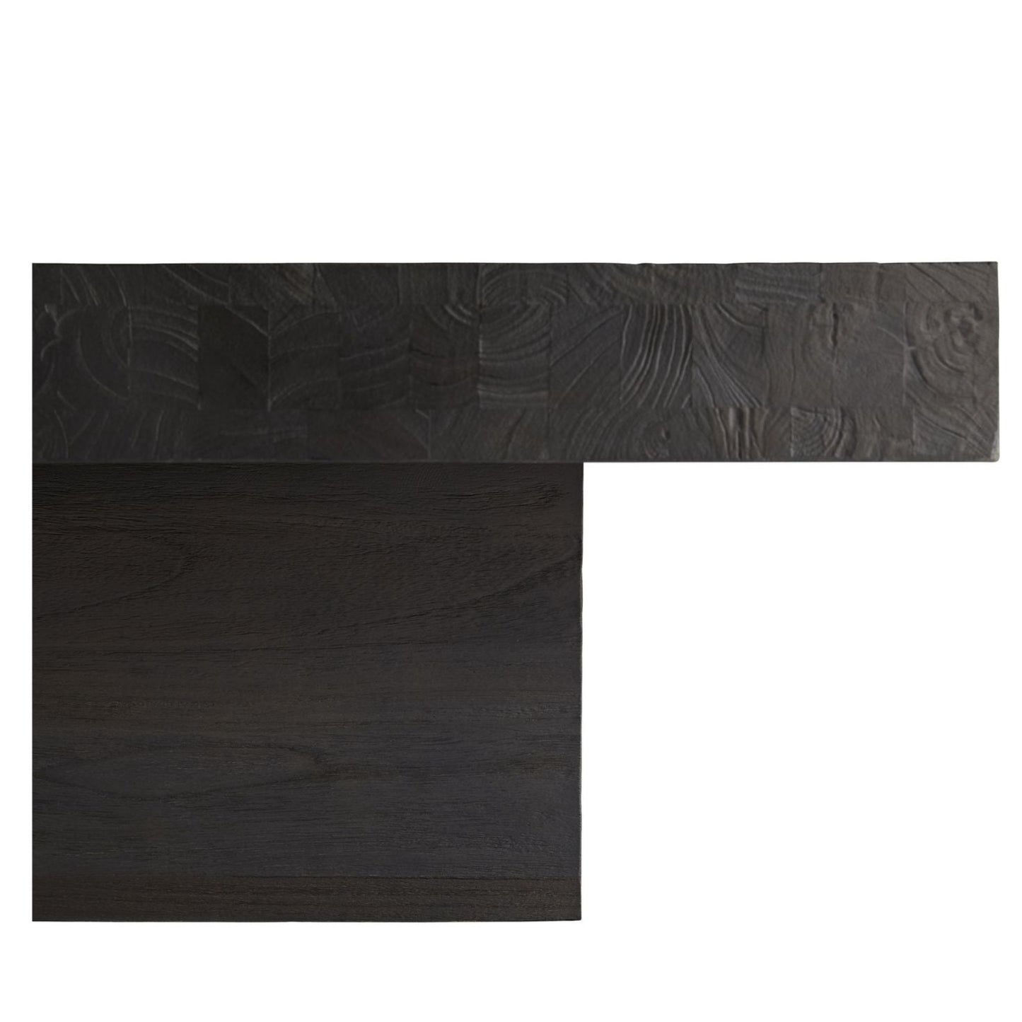 Blk charred, 39.5"sq X 14"h