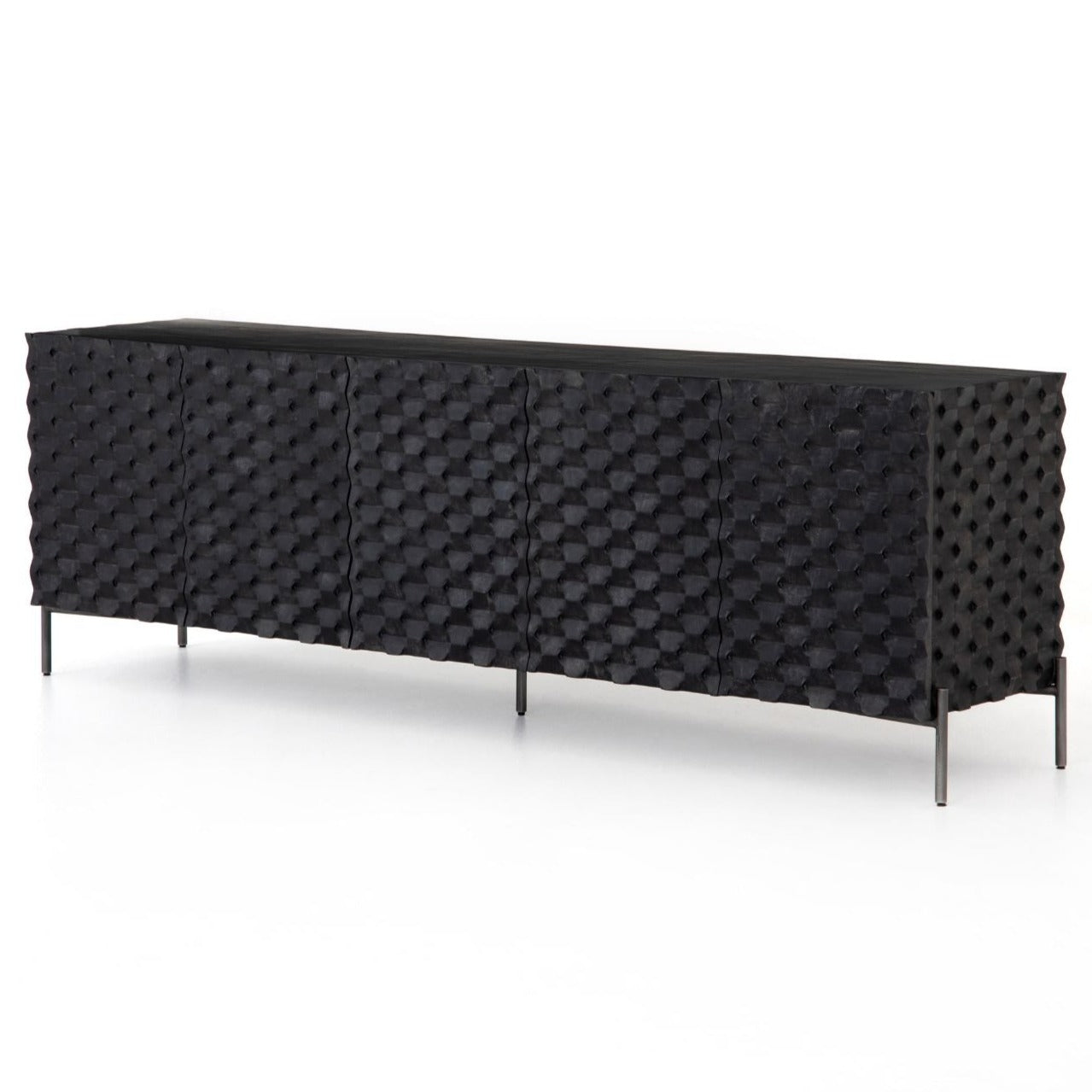 black iron 82x18x27h