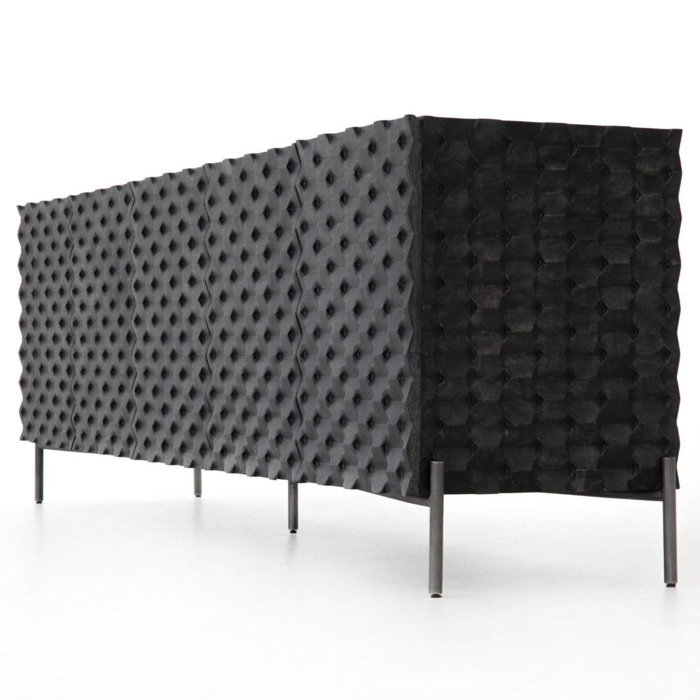 black iron 82x18x27h