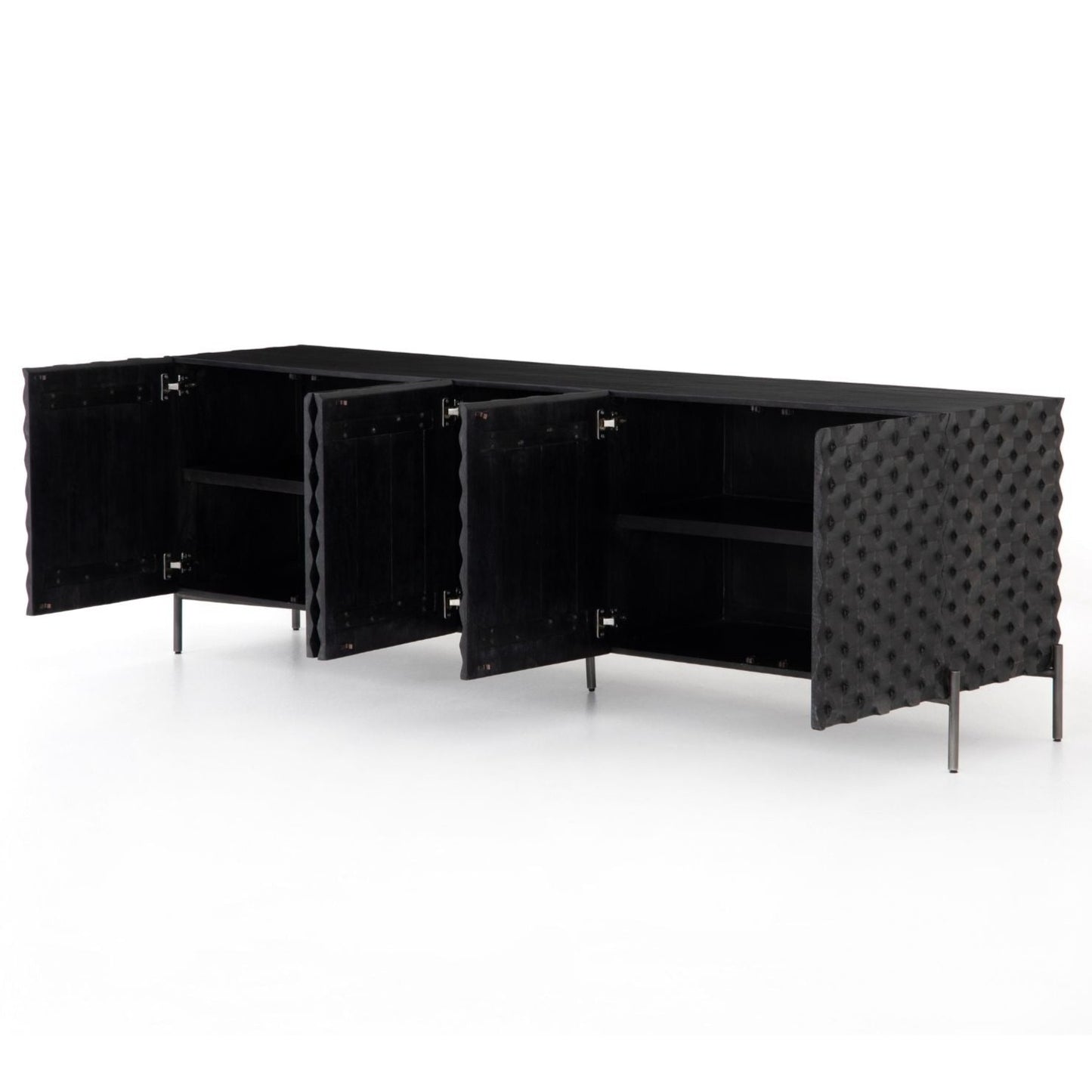 black iron 82x18x27h