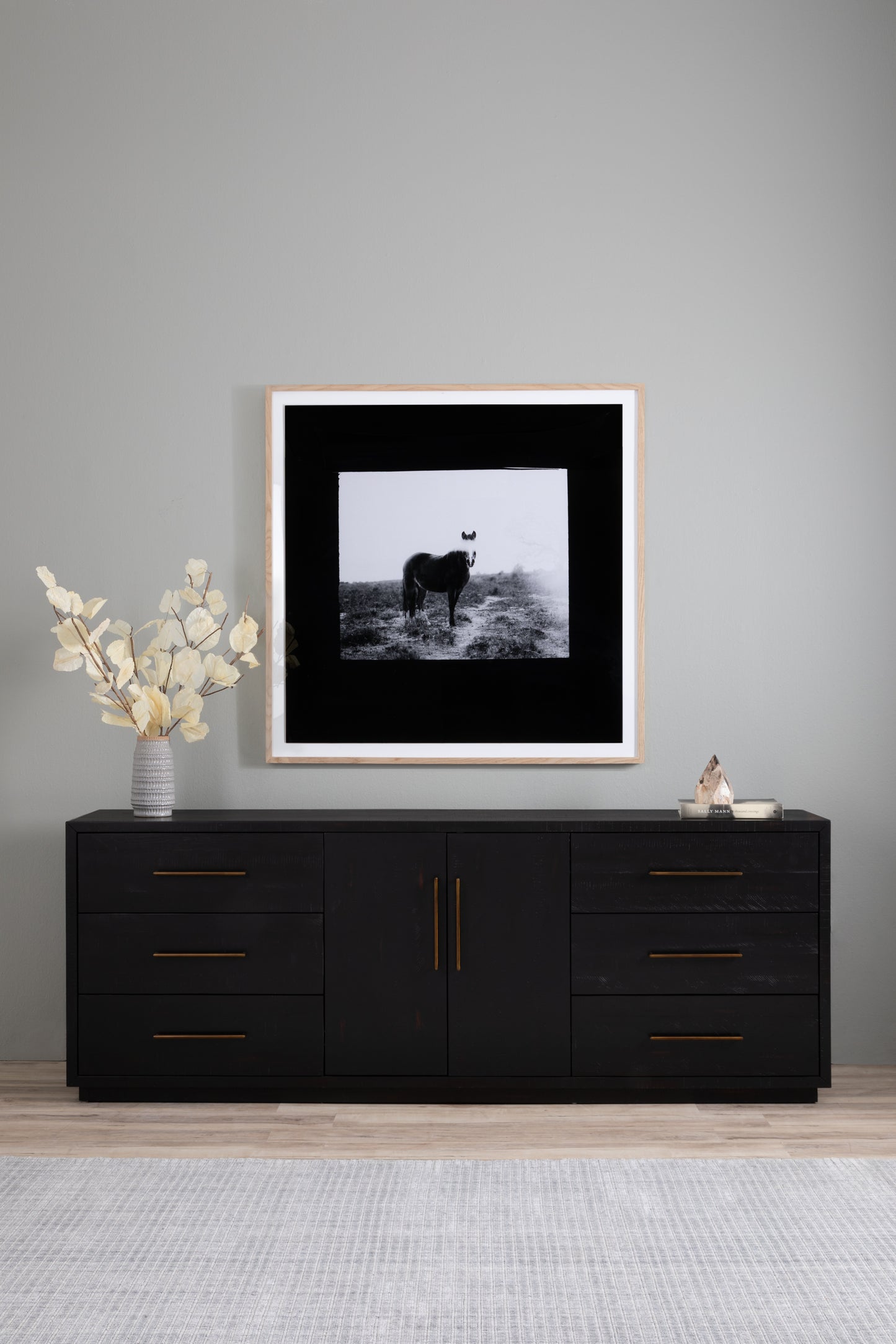 Burnished black 88x17x33h