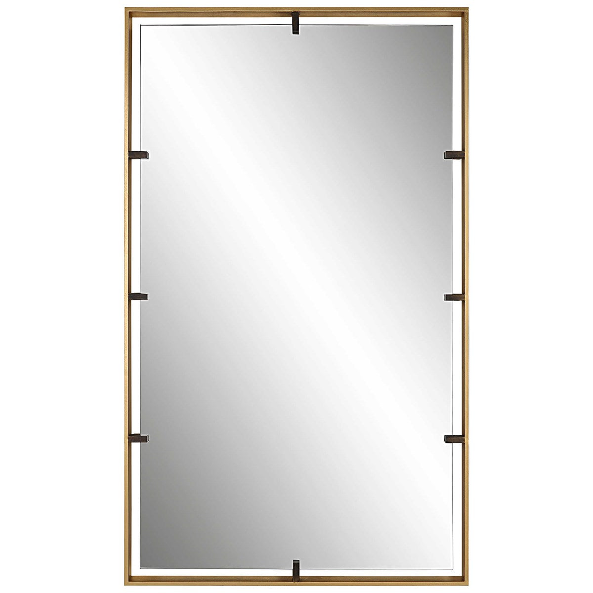 Gold and bronze mirror.