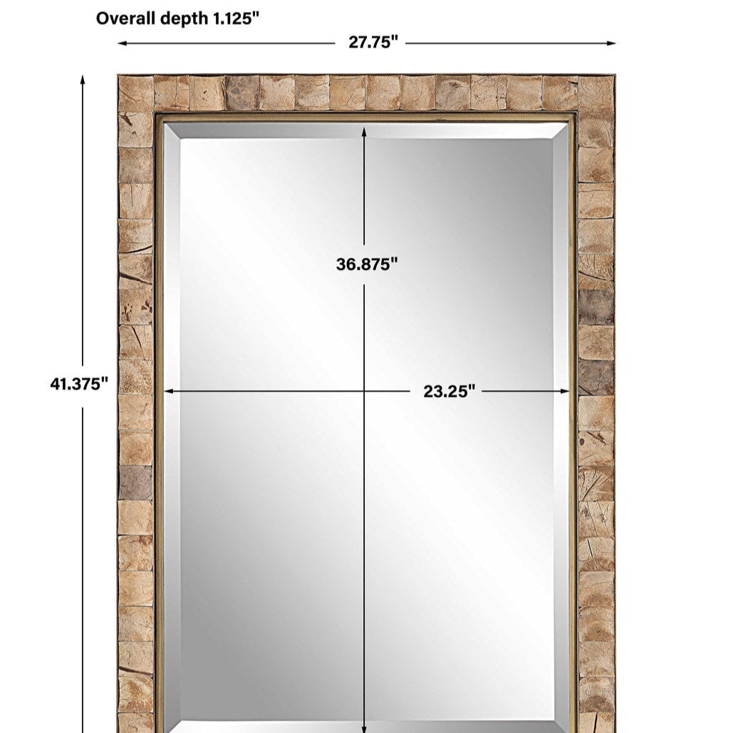 Dimensions of the coconut mirror.