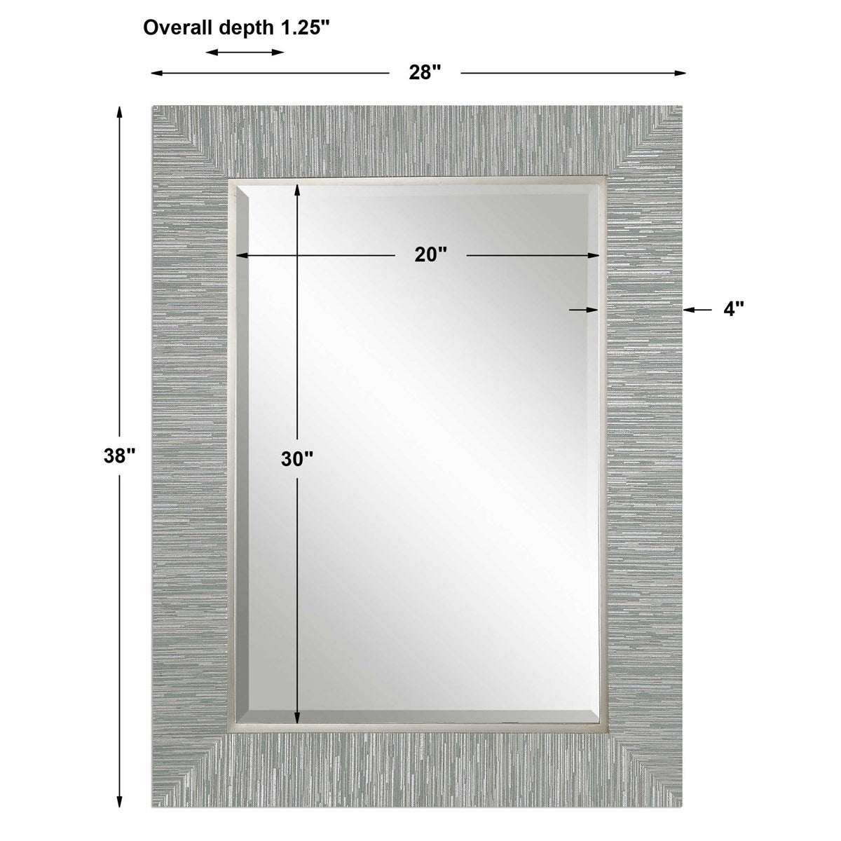 Dimensions light blue wall mirror.
