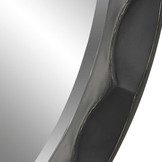 Black Scalloped Vanity Mirror.
