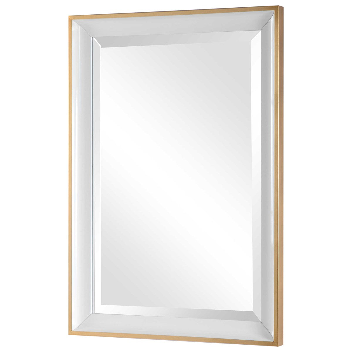 Gold angled mirror.