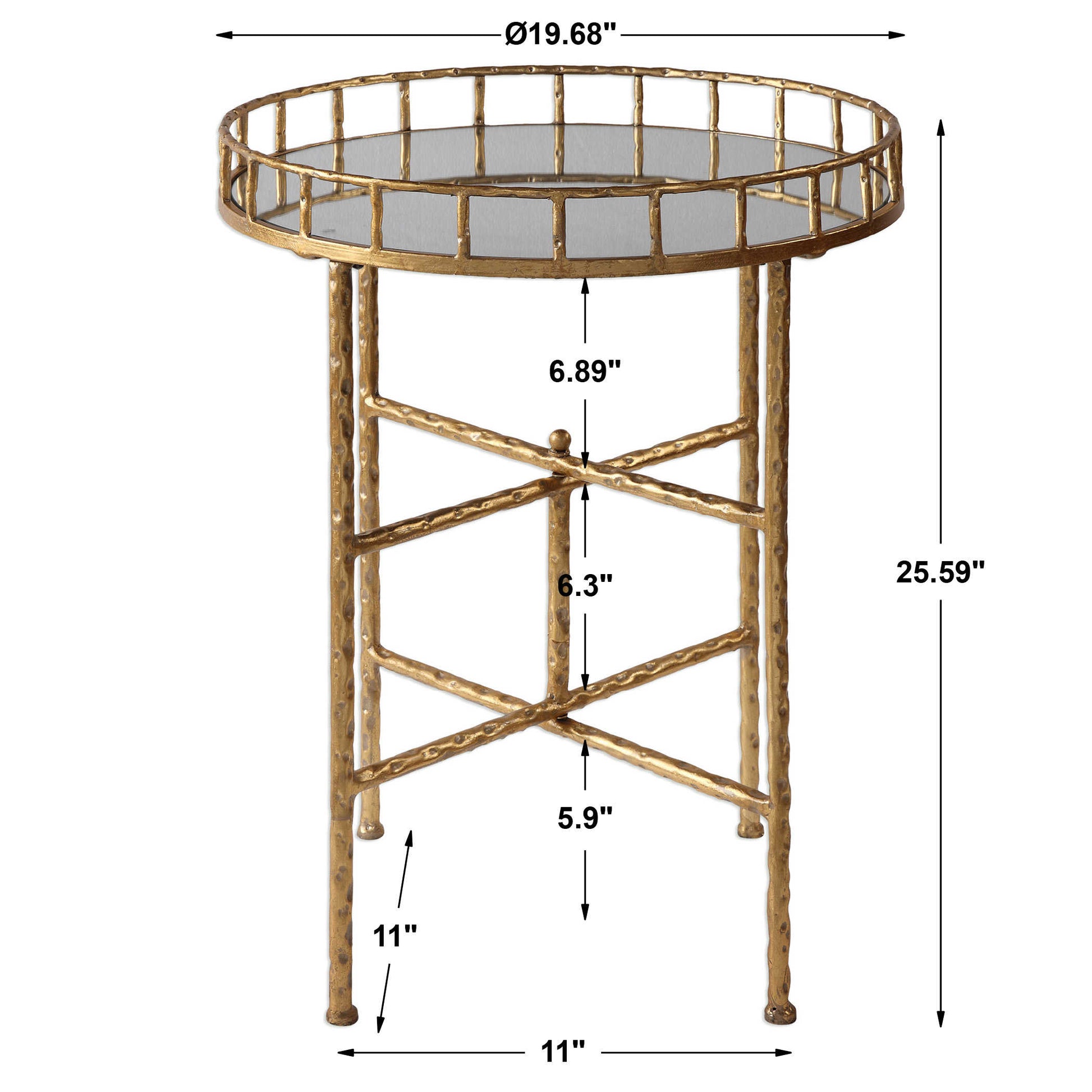 Details of Gold Mirrored Table