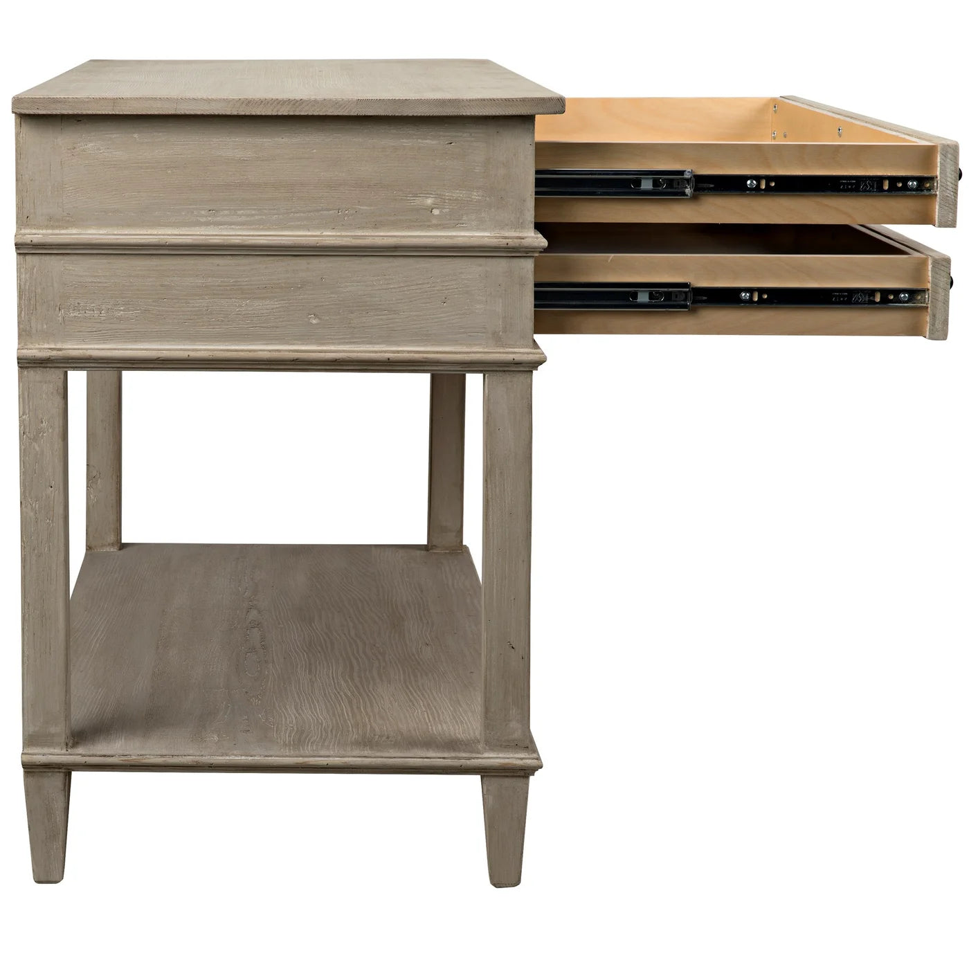2 drawer, shelf, 42x20x30h