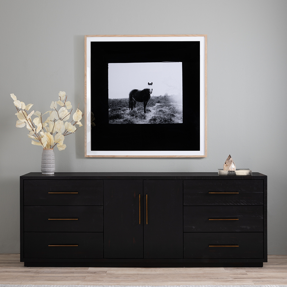 Burnished black 88x17x33h