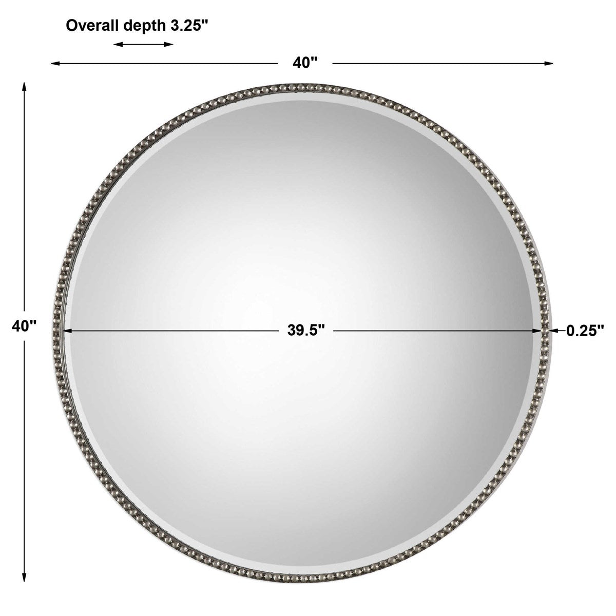 Dimensions of Silver Mirror.