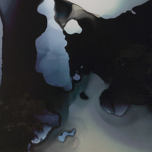 Abstract Dark Art - Framed Set of Contemporary Oil Art Decor in Navy