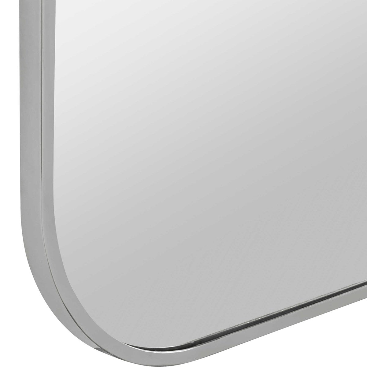 Polished Nickel Rounded Mirror