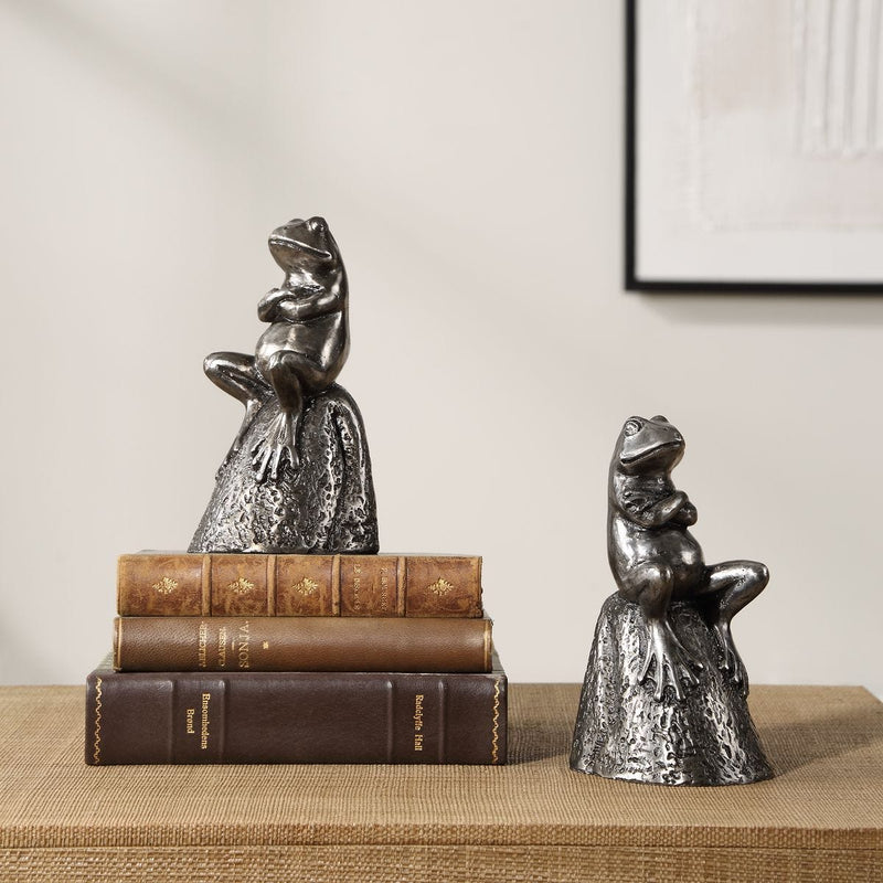 Whimsical Frog Bookends