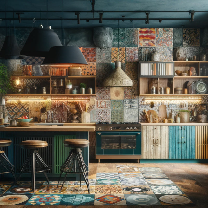 Eclectic Home Decor Kitchen Living Area