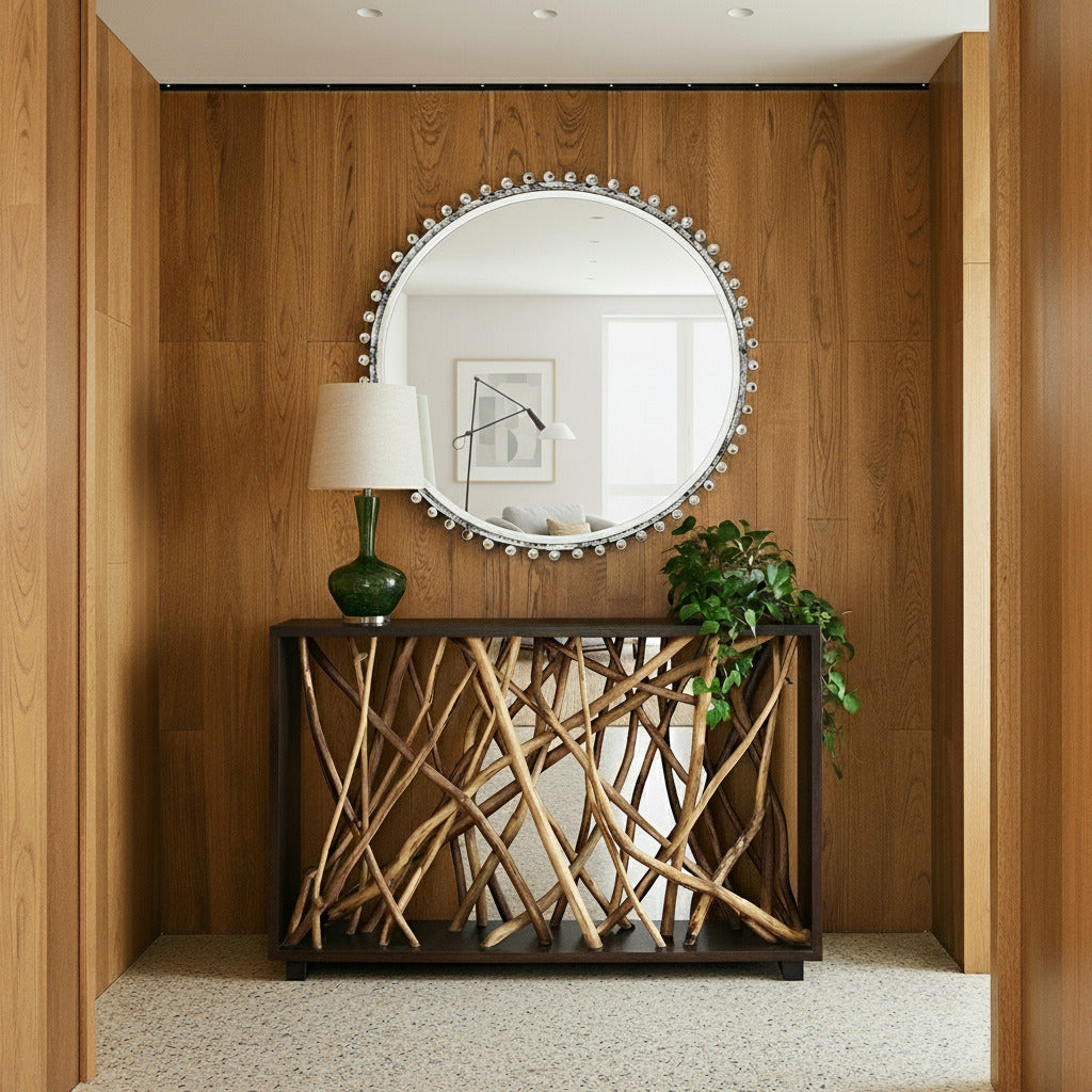 Entryway Table with Mirror