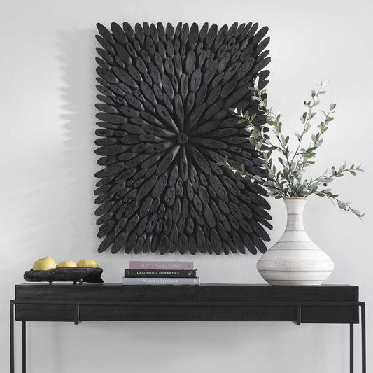 Woodcut Design Black