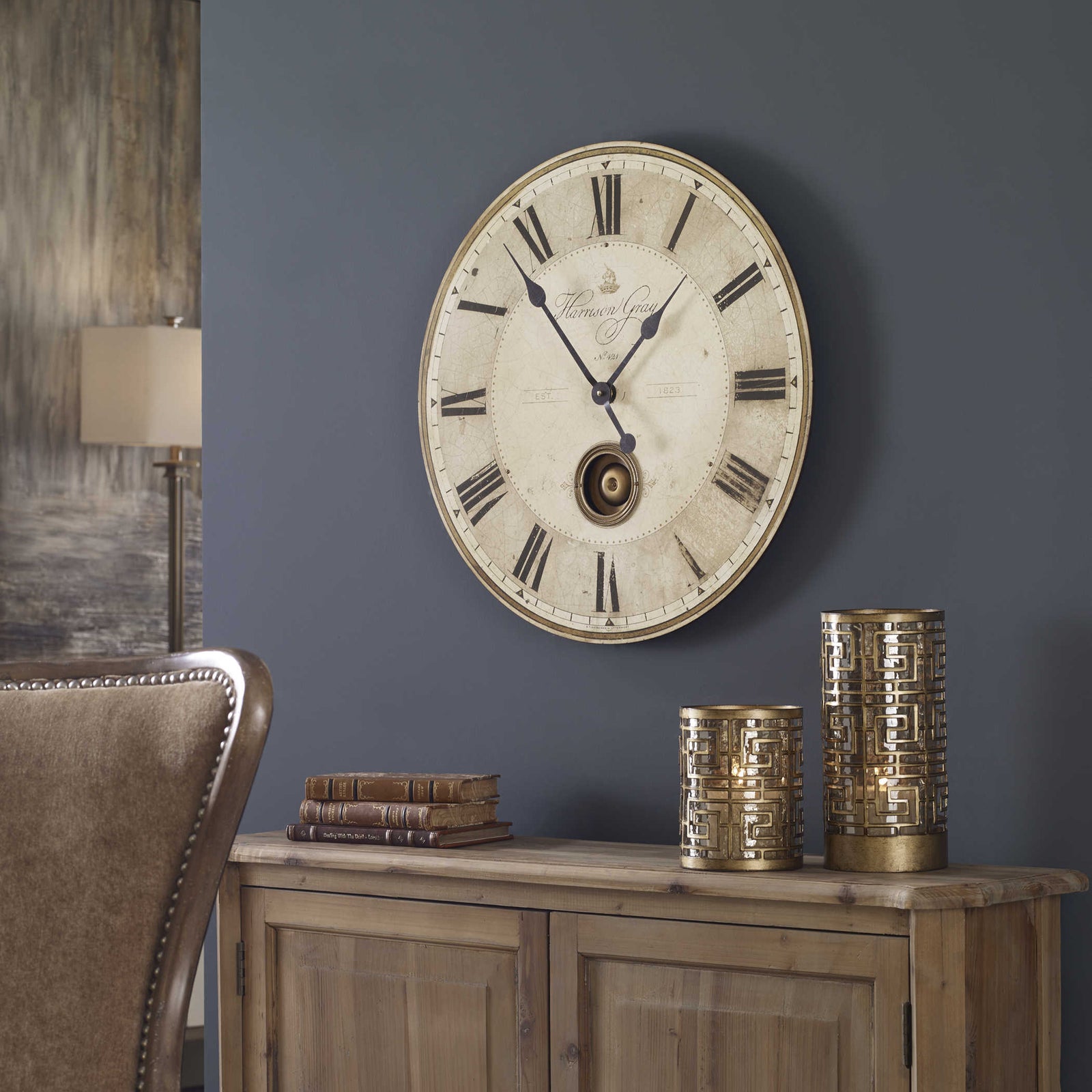 Weathered Gray Wall Clock