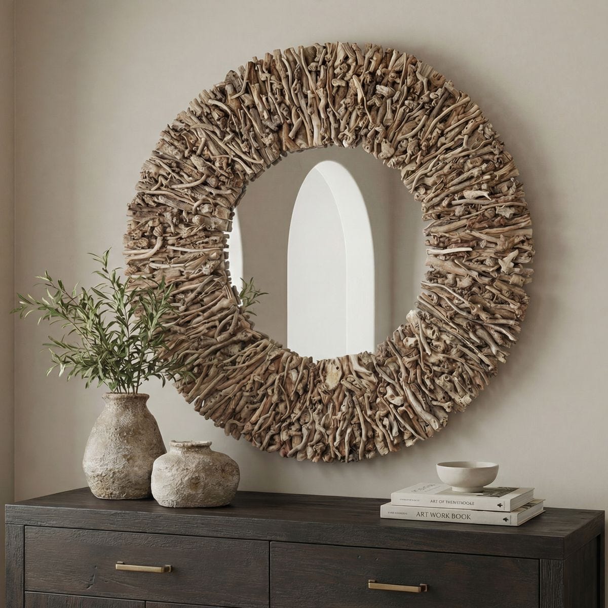 Rossetti Round Mirror