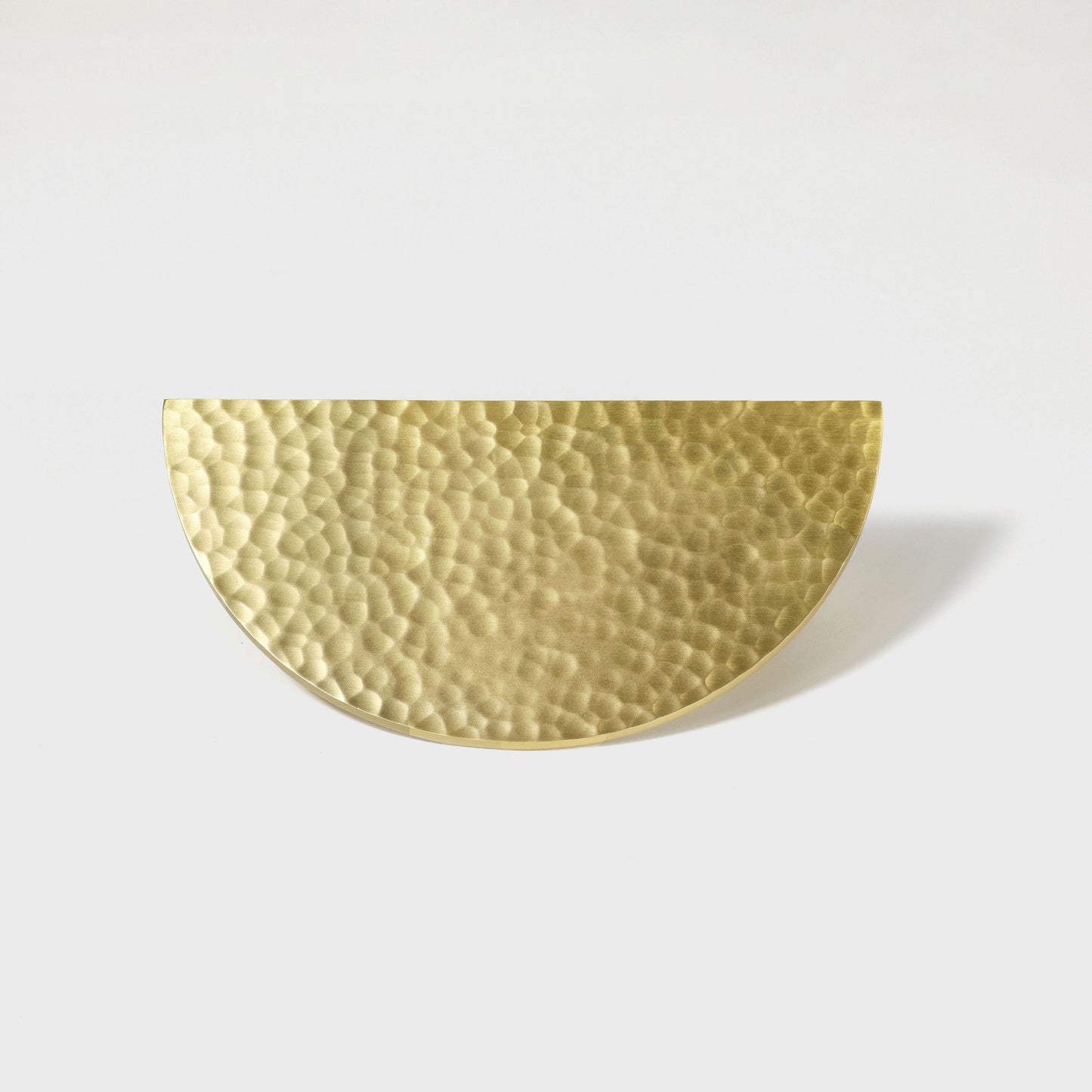 Hammered Demi Lune, Solid Brass Half Moon Door Handles